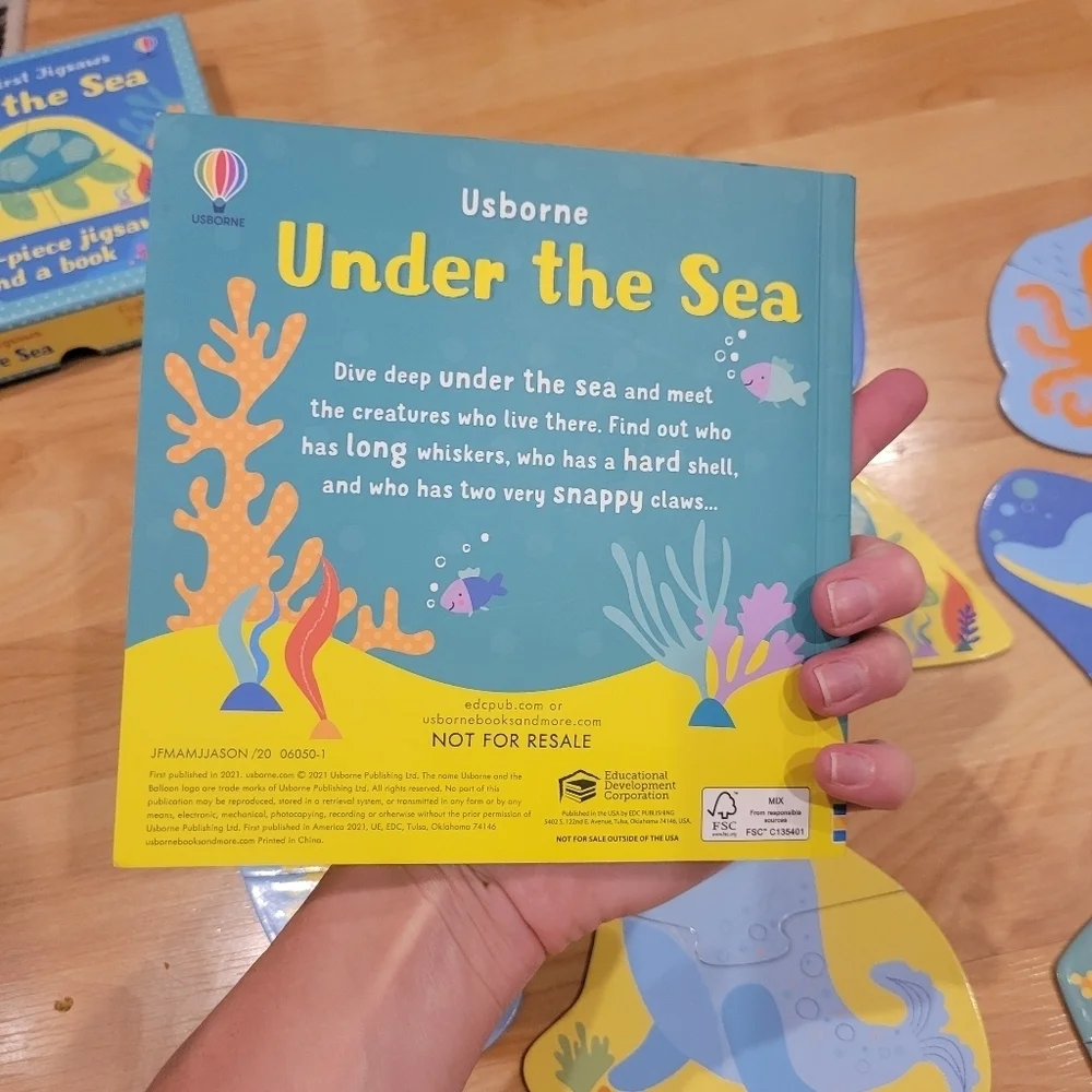 Usborne First Jigsaws Under The Sea 8 Jigsaws And Book Box Set